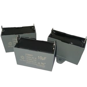 Buy cheap CBB61 450V 10mfd Industrial Fan Capacitor Two Quick-Connect Terminals B-Class Black S3 from wholesalers