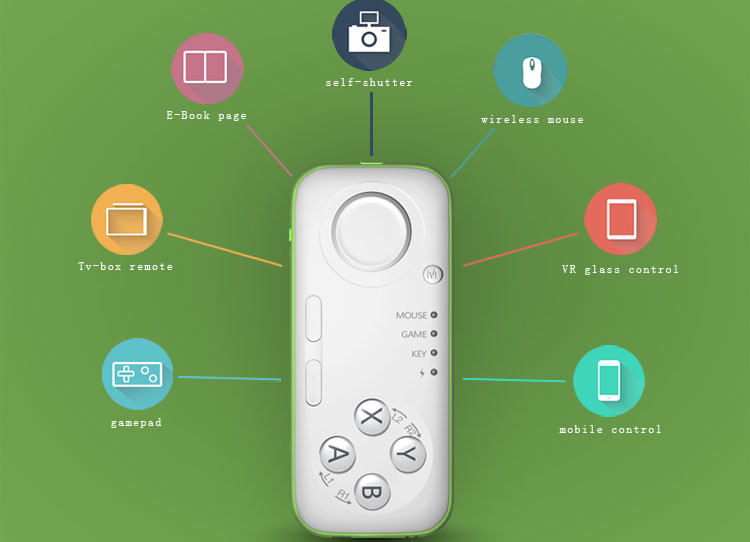 Wireless Remote Joystick Controller , IOS Bluetooth Android Gamepad Smart Phone