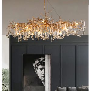 Energy Saving High End Pendant Lights G9*5W Branch Chandelier With Crystals CCC