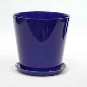 Buy cheap Indoor Lightweight Blue Ceramic Pots With Drainage from wholesalers