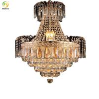 Buy cheap Customized Lustres Led Gold Crystal Candle Chandelier Luxury For Wedding Lobby product