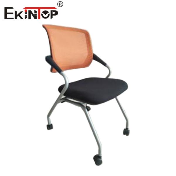 Quality Training Chair with Swivel Wheels Mesh Backrest Armrests and Foldable Design for sale