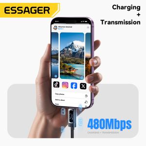 Buy cheap ESSAGER ES-X64 Series 29W USB-C to Lighting Charging Cord Data Cable with Aluminum Alloy Jacket and PD Function from wholesalers