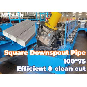 Buy cheap Square Downspout Roll Forming Line With Chain Drive And Embossing Technology from wholesalers