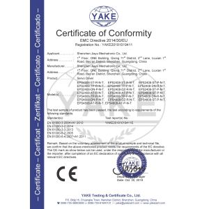 Shenzhen Jiayu Mechatronic Co., Ltd. Certifications