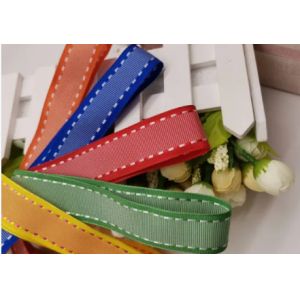 3/8" Width Stitched Grosgrain Ribbon With Nice Lively Appearance