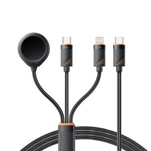 Buy cheap ESSAGER ES-X66 Series 100W USB C to USB C+L+Wireless Watch Charger 3 in 1 Cable from wholesalers