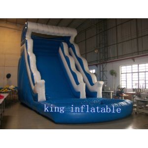 7 x 3m Cute Inflatable Water Slide Yellow Plato PVC Tarpaulin Pool Slide For