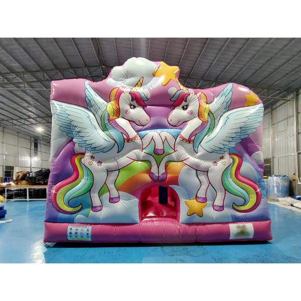 Buy cheap New Design Digital Printing Inflatable Bounce House With Slides Unicorn Inflatable Jumping Castle For Kids from wholesalers