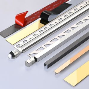 Buy cheap Brushed Stainless Steel Trim Decorative Tile Trim Profiles For Wall Decoration from wholesalers