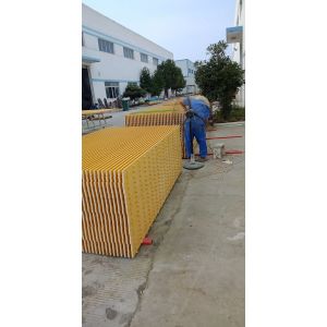 Buy cheap Walkways FRP Fiberglass Grating Panels 4×8 Durable Yellow product