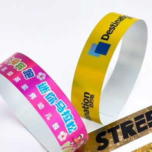 Buy cheap Personalized Holographic Wristbands Disposable with Printed Logo for Brand Promotion from wholesalers