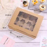 China Customized Recycled Cake Packaging box with clear window for sale
