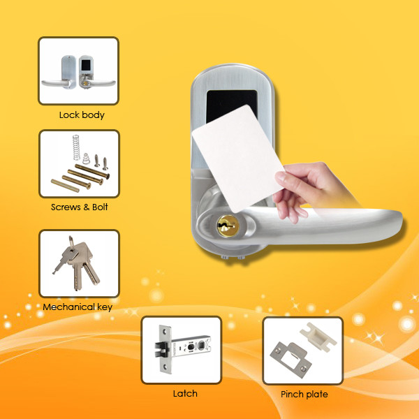 Buy cheap Slim Type RFID Card Door Lock with Long life time for power usage and low voltage warning from wholesalers