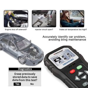 12v Car Scanner Diagnostic Live Data Code Reader Check Engine KW818 Pass CE FCC