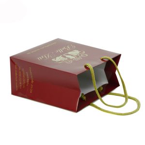 Buy cheap Red Color Handmade Branded Paper Bags With Your Own Logo Printing from wholesalers