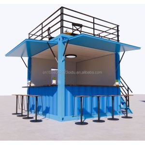Buy cheap 10ft Prefabricated Restaurant Shop Street Food Kiosk Container Pop Up Mobile Mini Shipping Container with Hotel Design from wholesalers