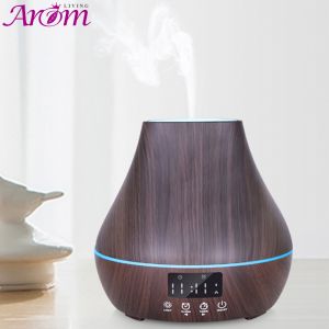 Buy cheap Touch Control 400ml Wood Grain Aromatherapy Diffuser With Clock from wholesalers