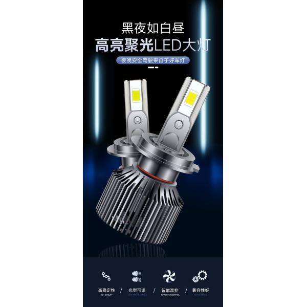 Buy cheap 55W Mini LED Headlight Bulbs H4 4950LM 6500K 55mil Car Headlamp from wholesalers