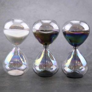 Buy cheap Classic Glass Sand Timer Hourglass  Sand Clock Black And White from wholesalers