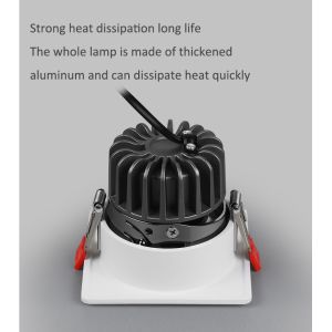 Black Square Recessed Led Downlights 12w Multifunction With Removable Cob