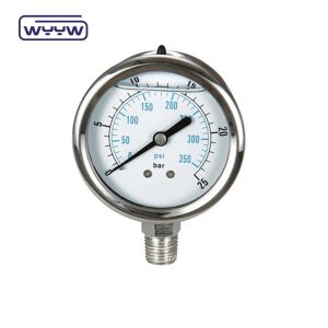 Buy cheap Back Glycerine Shock Resistant Hydraulic Jack Pressure Gauge Range Customized from wholesalers