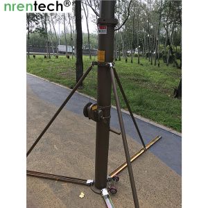 10m manual crank winch telescopic mast/ push telescoping mast/ aluminum
