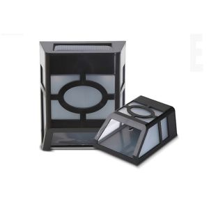 Buy cheap IP44 Black 2pcs Ultrabright LED Solar Panel Wall Light from wholesalers