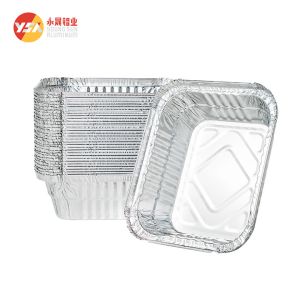 Buy cheap Eco - Friendly Silver Foil Container Food Packaging Solutions Lunch Box from wholesalers