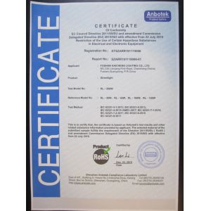 Foshan Kaicheng Lighting Co., Ltd. Certifications