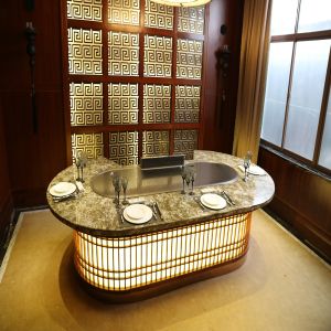 Buy cheap Commercial Teppanyaki Grill Table 2200x860x800mm with 8000W Power from wholesalers