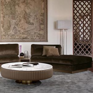 Buy cheap Matte Customized Coffee Table Contemporary 45cm Italian Marble from wholesalers