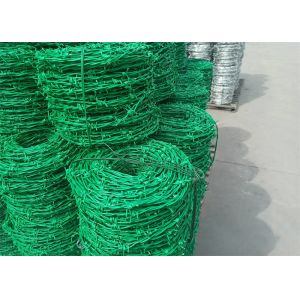Silver Zinc Coated Barbed Wire , Galvanized Razor Wire High Strength