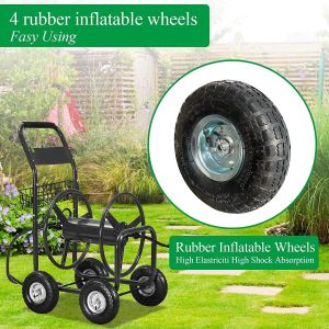 Buy cheap Pressure 100 Meter Irrigation Garden Water Hose Reel Cart Portable Green Heavy Duty from wholesalers