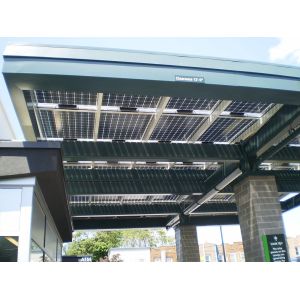 Buy cheap Canopy BIPV Photovoltaic Dual Glass Solar Panels T5 Aluminum Frame from wholesalers