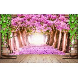 Buy cheap Waterproof Purple Pattern Wallpaper No Edge Curling With Good Hardness from wholesalers