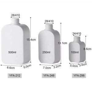 Buy cheap Square HDPE Cosmetic Packaging Plastic Shampoo Bottles With Lotion Pump from wholesalers