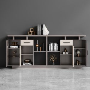 Commercial Furniture Long Office Cabinet with Modern Design and Wood Panel