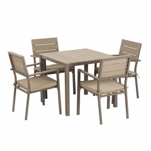 Buy cheap Lightweight L55cm H86cm Chair 5 Piece Rattan Bistro Set Removable from wholesalers