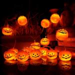 Buy cheap Halloween Pumpkin Lights Halloween Decorations Lanterns Battery Operated LED Pumpkin String Lights Jack o Lantern Decor from wholesalers