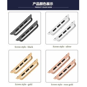 44mm Watch Strap Adapters , brushed Apple Watch Band Connector