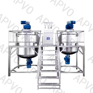 Customized Liquid Homogenizer Detergent Liquid Making Machine With Two Pots