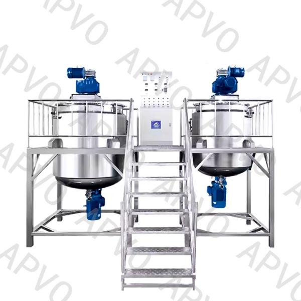 Customized Liquid Homogenizer Detergent Liquid Making Machine With Two Pots