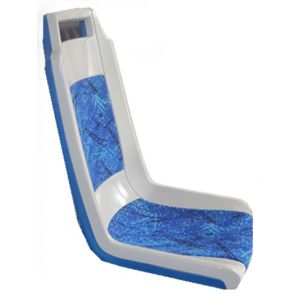 Buy cheap Ergonomic Plastic Bus Seats Blue Color Blow Molded 425mm Width Slim Shape from wholesalers