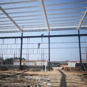 Buy cheap Prefab Long Span Steel Frame Warehouse Industrial With Customized Design from wholesalers