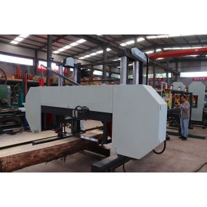PLC Automatic Setworks Heavy Duty Sawmill Machine Wood Cutting