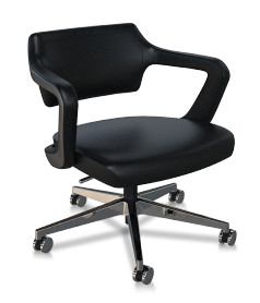 China Butterfly Low Back Desk Chair Executive PU Leather Task Chair on sale