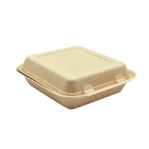 Buy cheap Sugarcane Clamshell Compostable Food Containers With 3 Compartment from wholesalers