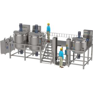 Temperature Controlled Vacuum Emulsifying Mixer Machine Customized