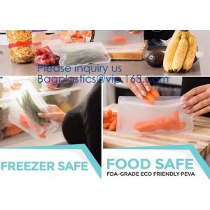 Buy cheap Essential housewares, Fresh Lock, Seal Fresh, Portable Reusable Food Zip lockk Seal Silicone Fresh Freezer Bag For Travel from wholesalers
